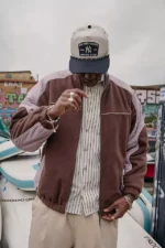 Iets Frans Brown Atlas Reversible Jacket d