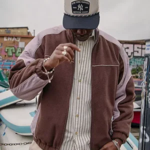 Iets Frans Brown Atlas Reversible Jacket d