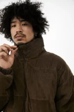 Iets Frans Brown Corduroy Puffer Jacket