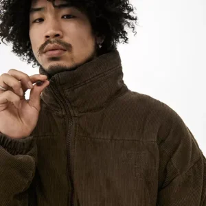 Iets Frans Brown Corduroy Puffer Jacket