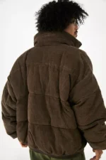 Iets Frans Brown Corduroy Puffer Jacket d