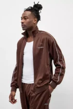 Iets Frans Brown Monogram Track Jacket