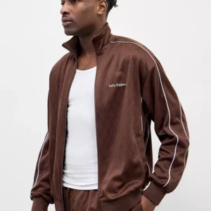 Iets Frans Brown Monogram Track Jacket