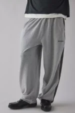 Iets Frans Harri Paneled Wide Leg Sweatpants Grey