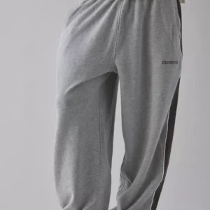 Iets Frans Harri Paneled Wide Leg Sweatpants Grey d