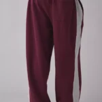 Iets Frans Harri Paneled Wide Leg Sweatpants Wine