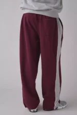 Iets Frans Harri Paneled Wide Leg Sweatpants Wine