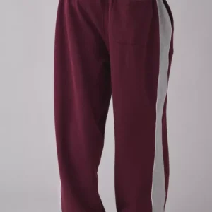 Iets Frans Harri Paneled Wide Leg Sweatpants Wine
