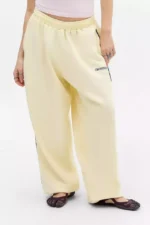 Iets Frans Harri Wide Leg Jogger Pants Bright Yellow