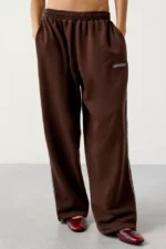 Iets Frans Harri Wide Leg Jogger Pants Brown