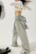 Iets Frans Harri Wide Leg Jogger Pants Grey d