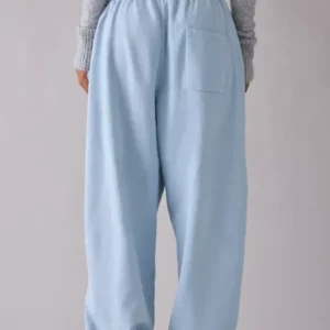 Iets Frans Harri Wide Leg Jogger Pants Light Blue d