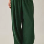 Iets Frans Harri Wide Leg Jogger Pants Studio Green