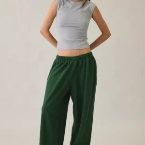 Iets Frans Harri Wide Leg Jogger Pants Studio Green d