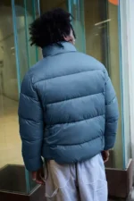 Iets Frans Teal Ripstop Nylon Puffer Jacket d