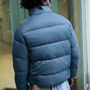 Iets Frans Teal Ripstop Nylon Puffer Jacket d