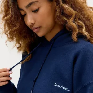 Iets Frans Washed Navy Hoodie f